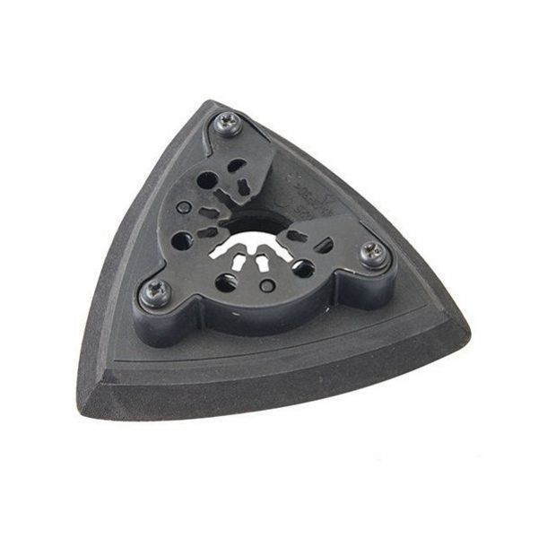 Kit De Ponçage Triangulaire 93 Mm - 4 Plaques Métal + 24 Papiers Abrasifs Pour Angles Et Courbes