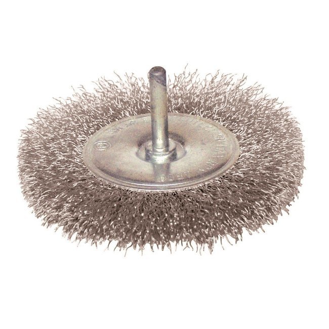 kwb brosse métallique ronde / brosse cylindrique, fine, ondulée