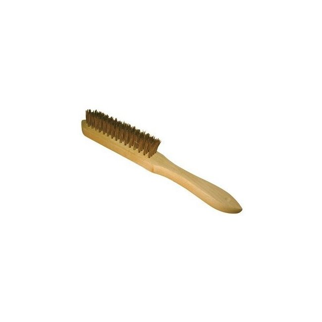 Brosse en bois à long manche