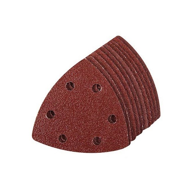 10 x feuille abrasive ponceuse triangulaire 90 mm