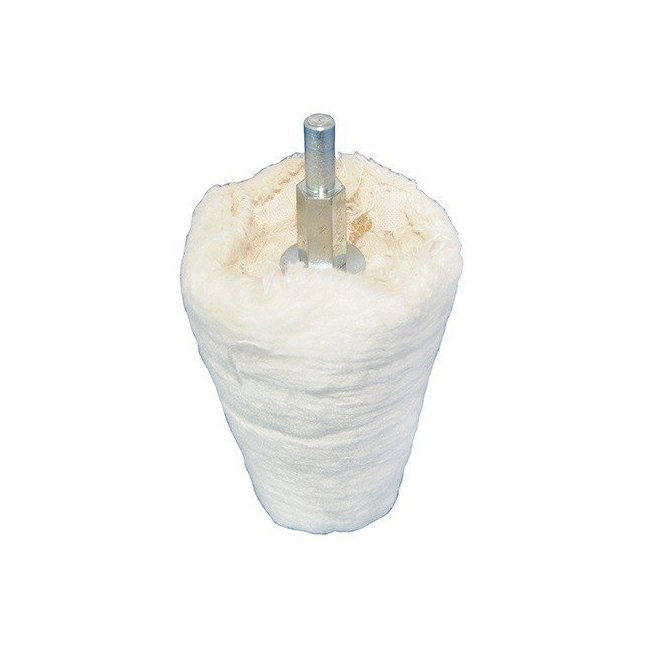 Tampon de polissage coton doux forme conique pour perceuse