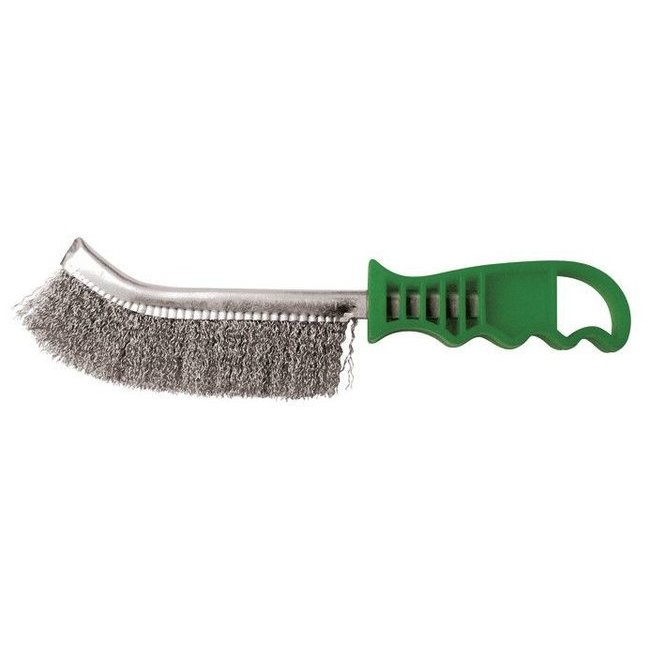 Brosse manuelle manche plastique fil inox