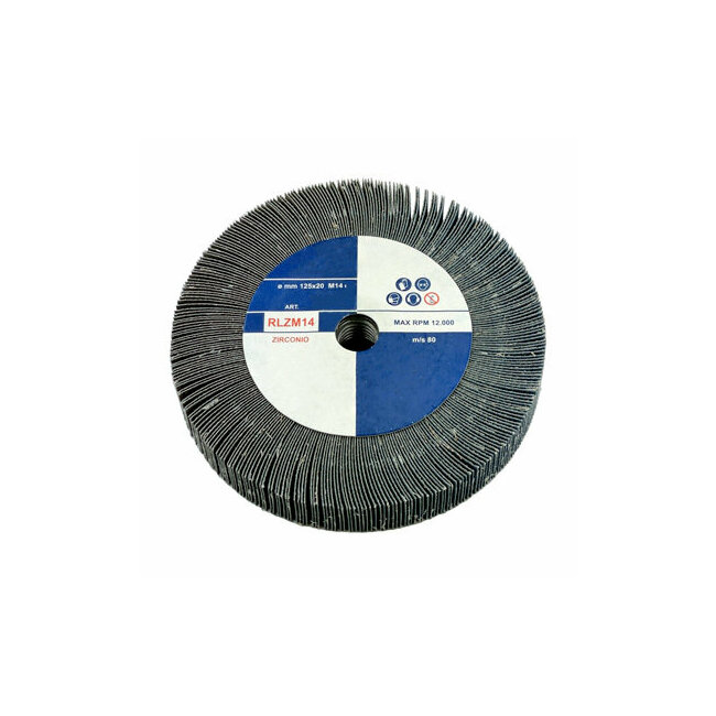 Roue à lamelle en zirconium 125 mm pour meuleuse