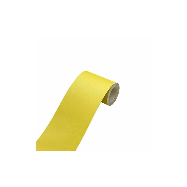 Rouleau papier jaune abrasif corindon 115 mm x 5 m