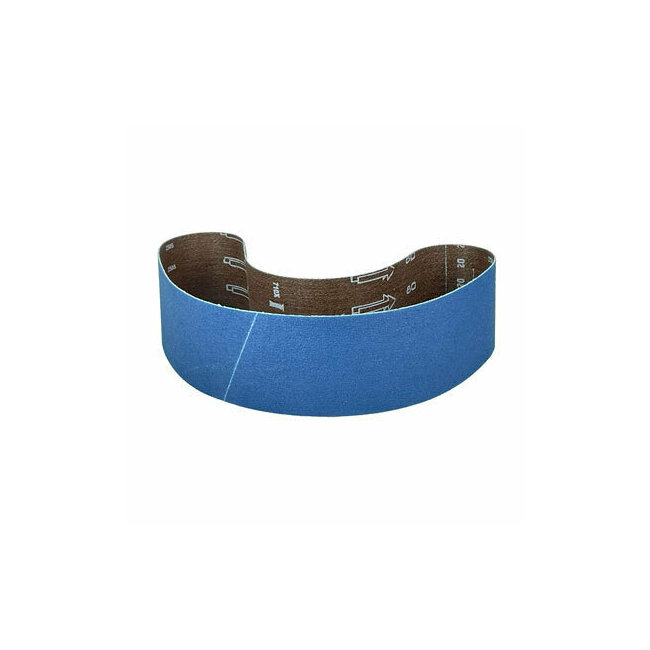 Bande abrasive zirconium 75x785 mm pour bois, m&eacute;taux et inox