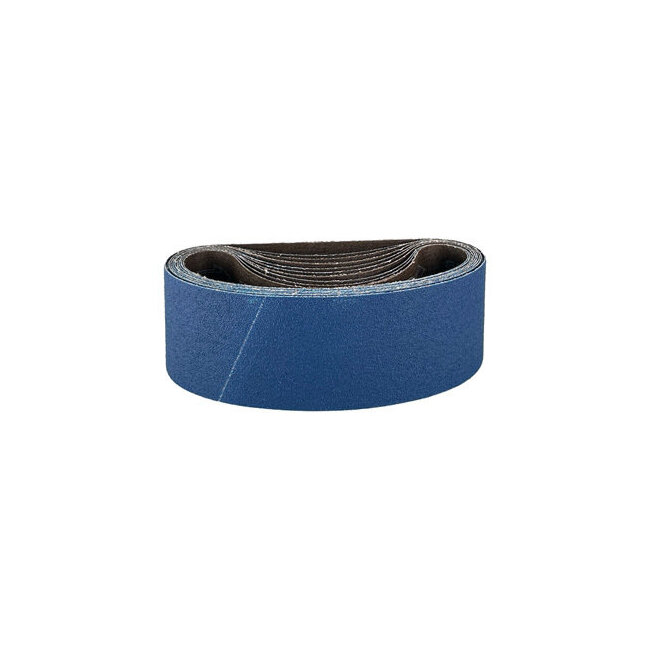 Bande abrasive zirconium 75x510 mm pour bois durs, m&eacute;taux inox