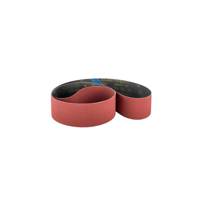 Bande abrasive 3M Cubitron 2 984F 75&times;2000 mm pour backstand et enl&egrave;vement rapide