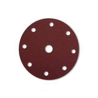 Disque abrasif corindon supérieur velcro D 150 mm 9 trous