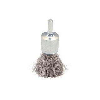 Brosse pinceau inox ondulé de perceuse