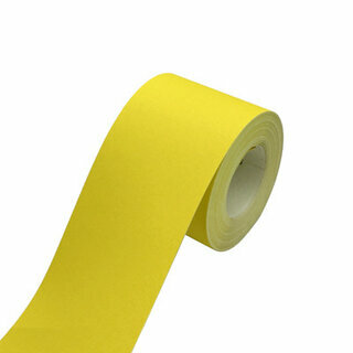 Rouleau abrasif jaune pour poncer le plâtre, mastic, peinture 115 x 25 m et  115 x 5 m