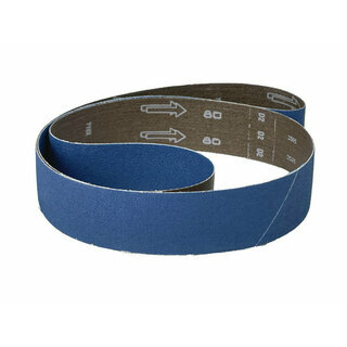 Bande abrasive zirconium 50x1500 mm pour bois, m&eacute;taux et inox